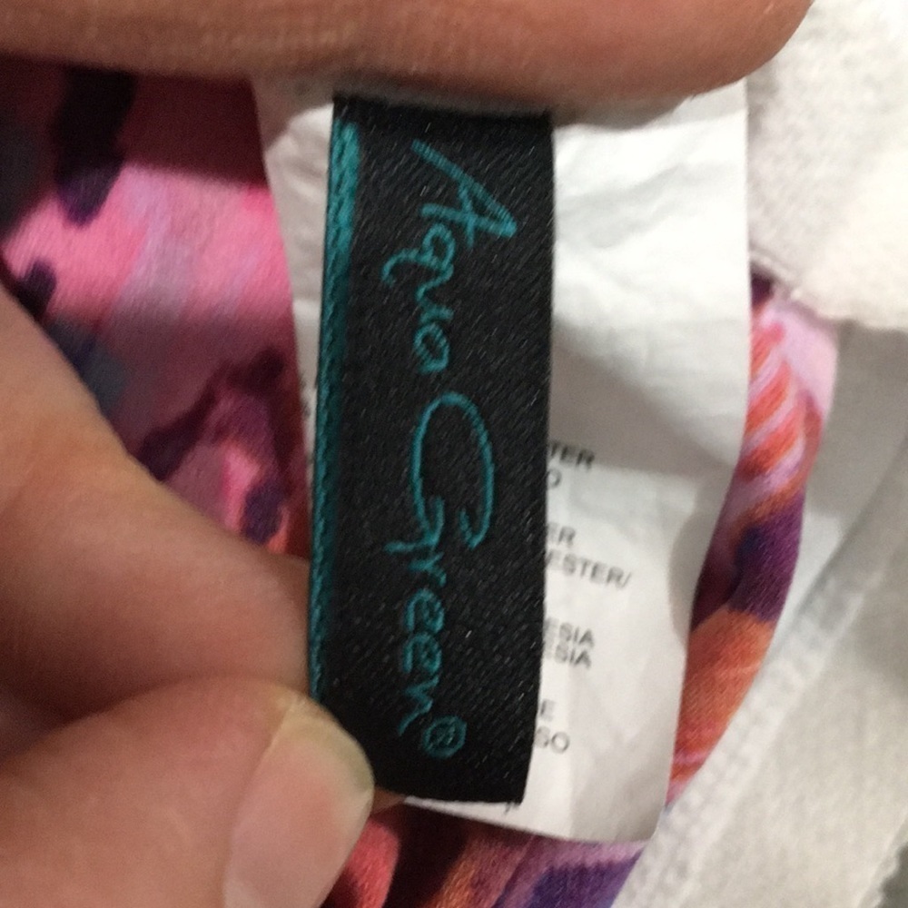 Aqua Green Halter Swim Tankini Top Size Small - Picture 5 of 7